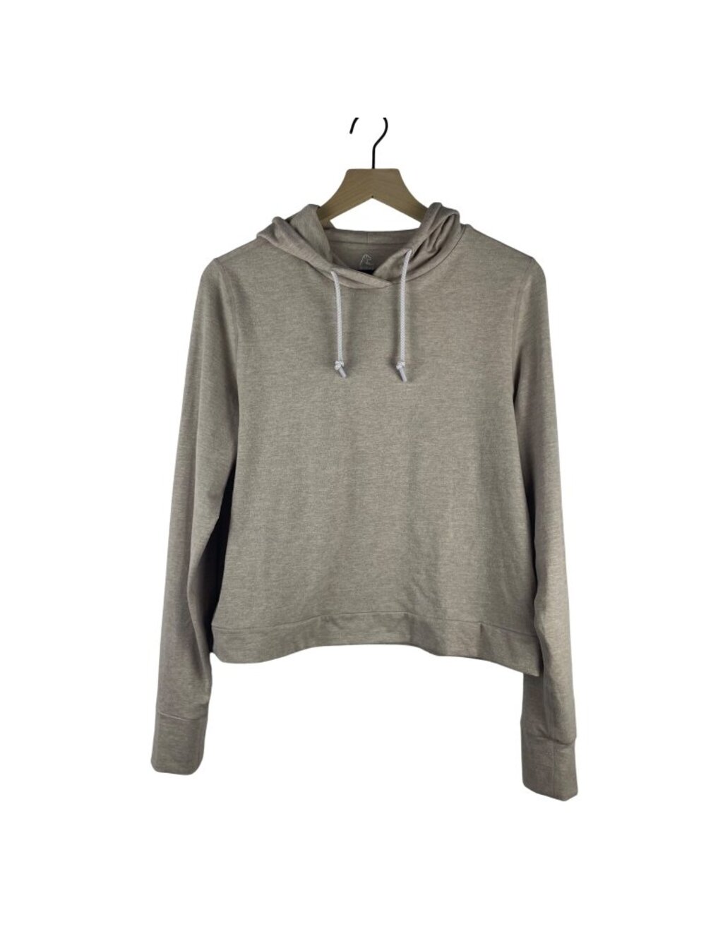 Rhoback Tempo Performance Hoodie Women's Medium Tan Beige Soft Lightweight
